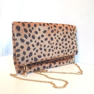 Animal print shoulder crossbody envelope bag